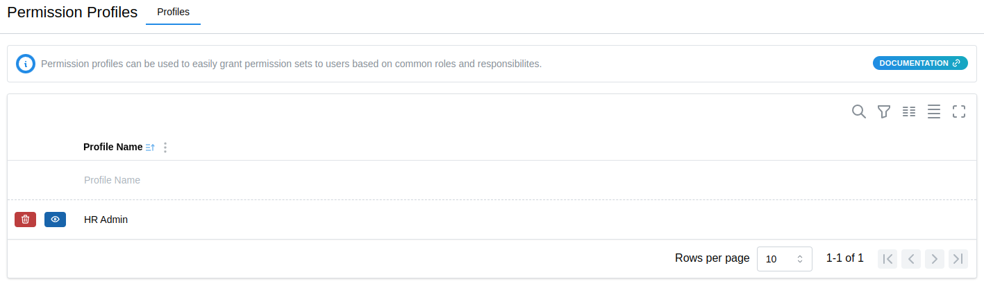 Permission profiles