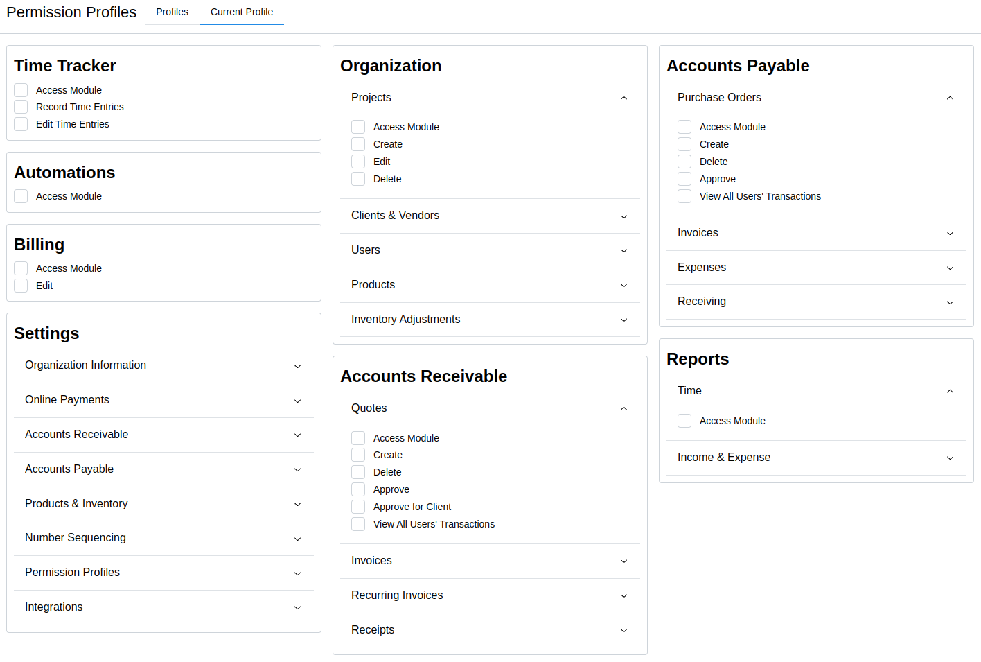 Granular permissions