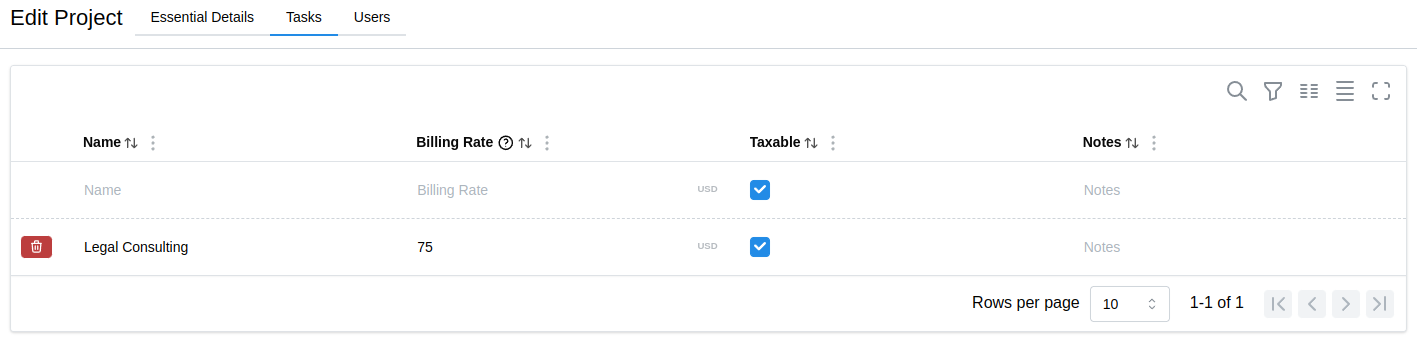 Billing rates