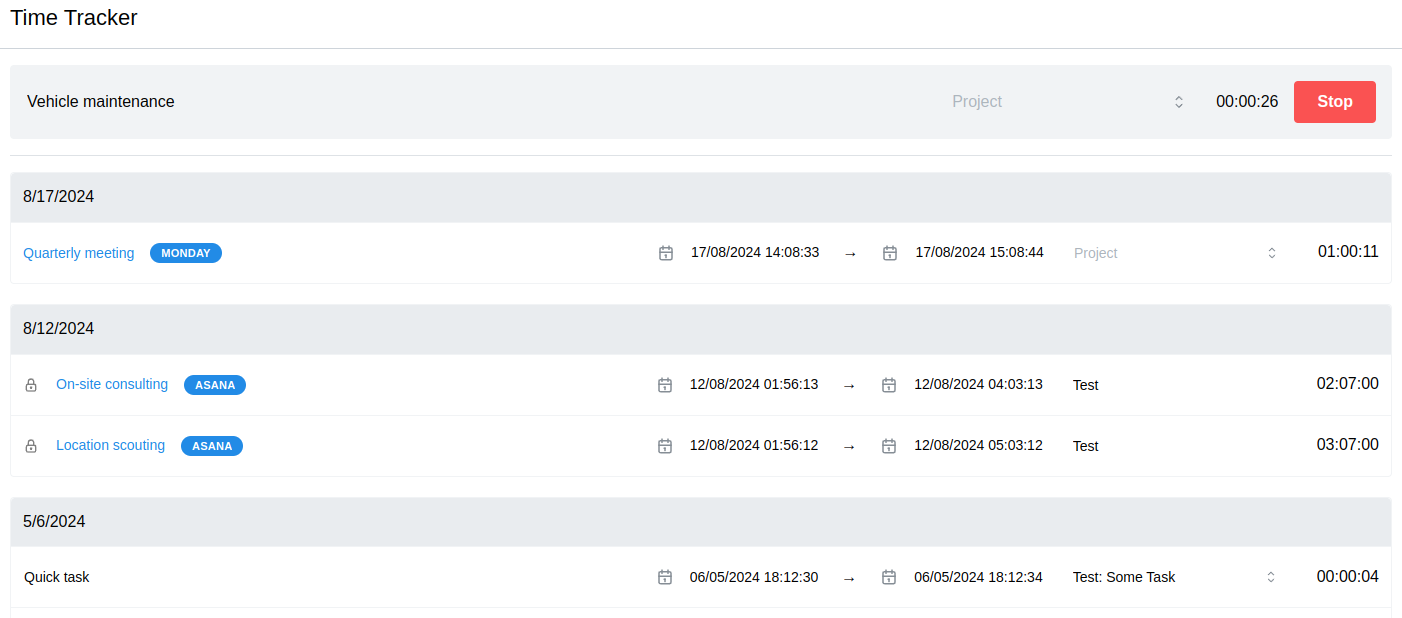 Time Tracking